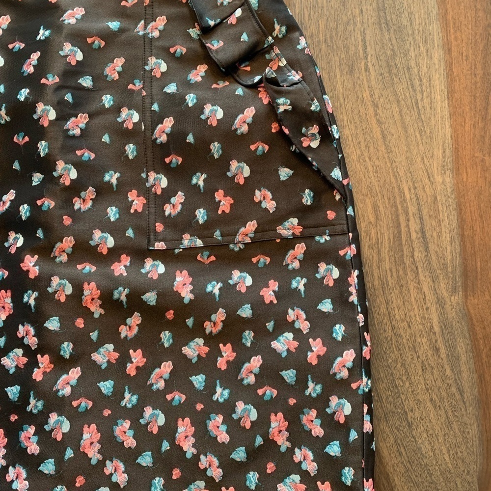 DKNY Strapless Dress Made in Italy Size 8 Black Pink Blue Flowers No Straps. - Picture 4 of 14